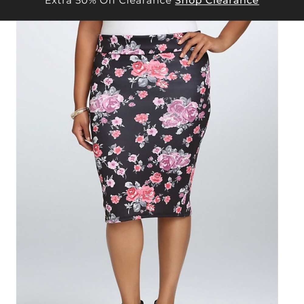 Torrid fold-over midi skirt (size 1)
